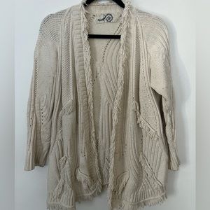 Cream Anthropologie Cardigan